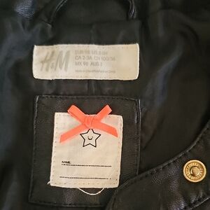 H&M Black Outerwear with Gold Accent